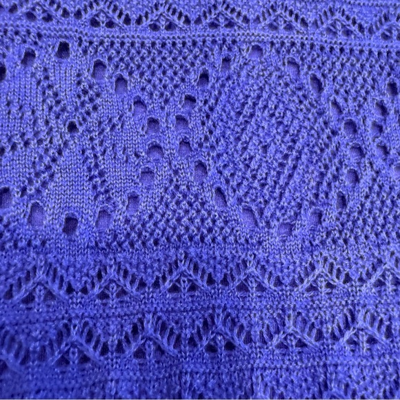 Lilly Pulitzer Royal Blue Dress Crochet Cotton Scoop Neck  Short Sleeve Sz S NEW - Picture 11 of 12